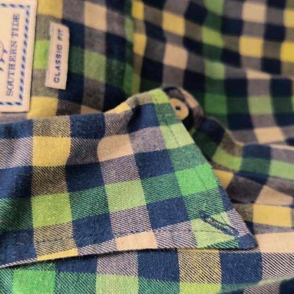 Southern Tide 100% Cotton Colorful Check Shirt Size M Classic Fit EUC - Picture 4 of 11